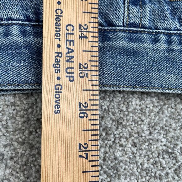 Kensie Jeans Vintage Luxe Denim Vest Stretch Trucker Frayed Size Large New - Picture 13 of 14